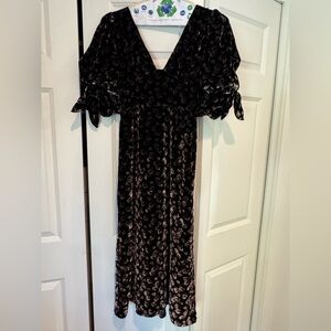 SEA valerie back tie midi dress